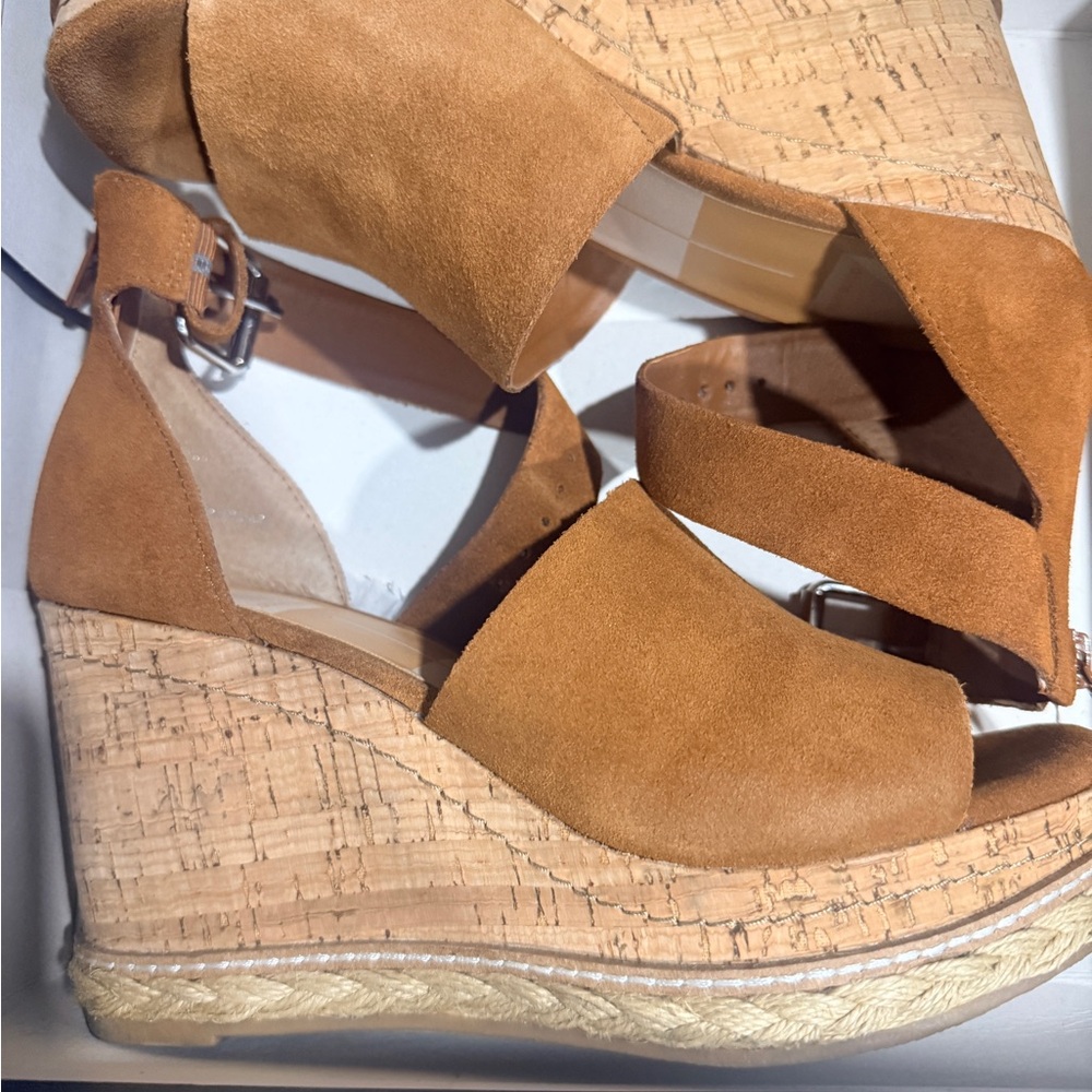 Dolce Vita Brown Suede Wedge Sandals